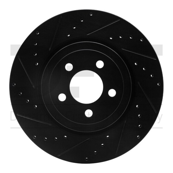 Dynamic Friction Co BRAKE ROTOR DRILLED AND SLOTTED BLACK 633-39017L - main